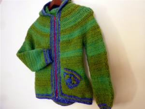 Armel boys hooded jacket, crochet pattern by Sylvie Damey, ChezPlum