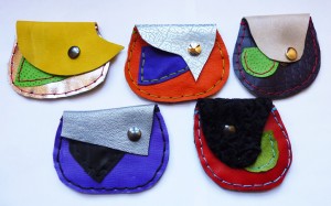 leather coin purses by Sylvie Damey