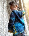 Ermeline, crochet pattern for cardigan with hood for children by Sylvie Damey http://sylviedamey.com