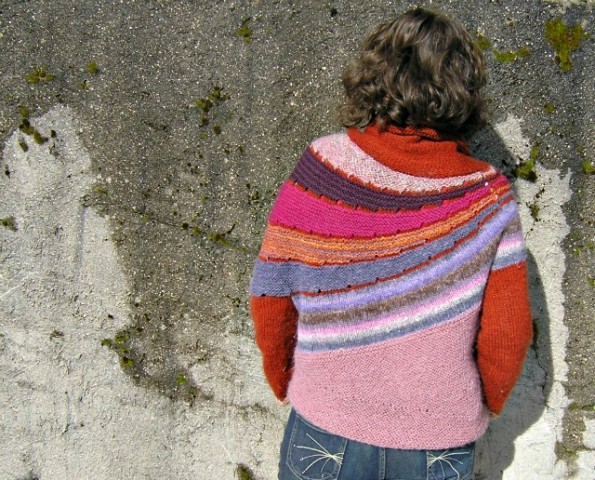 Enchanted Mesa sweater, pattern by WestKnit, knit by Sylvie Damey