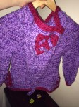 Ermeline hooded cardigan, crocheted by Julie, crochet pattern by Sylvie Damey chezplum.com