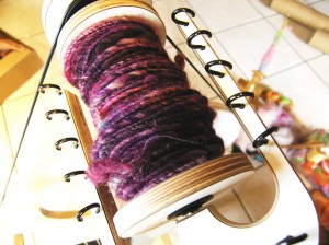 Single spun on my Bliss spinning wheel by Woolmakers